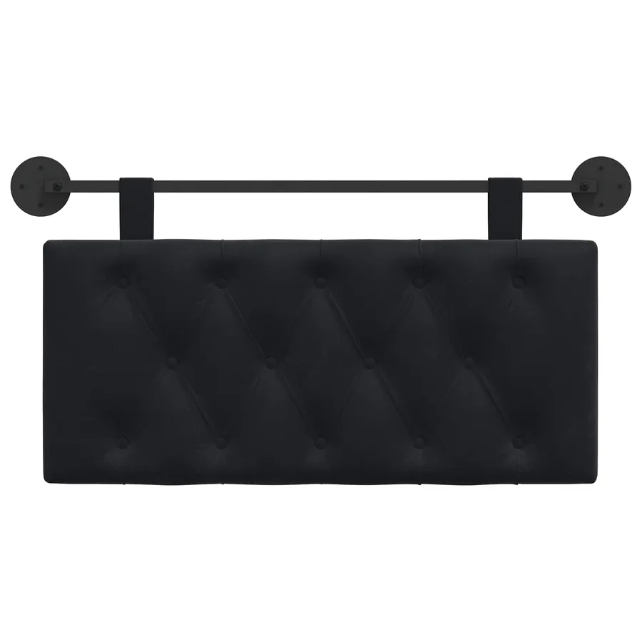 Tête de lit suspendue Avec lumière LED Noir Velours - 5
