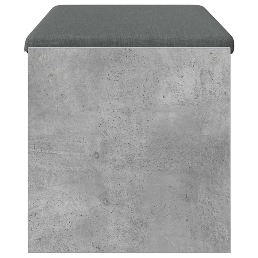 Banc d'entrée avec coussin Gris béton 103 x 38 x 40 cm - 6