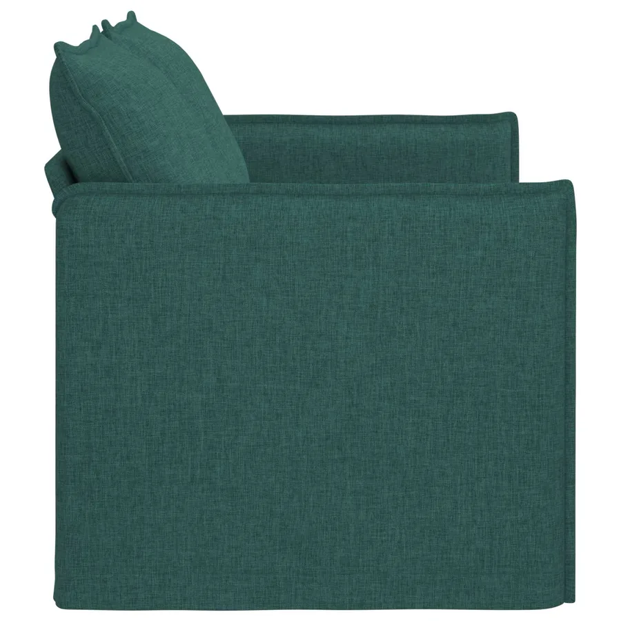 Canapé Vert foncé 136 x 82 x 85 cm tissu - 5