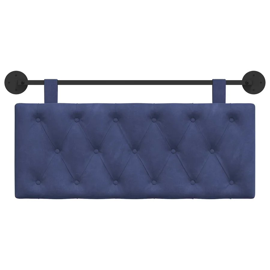 Tête de lit suspendue Avec lumière LED Bleu police Velours - 5