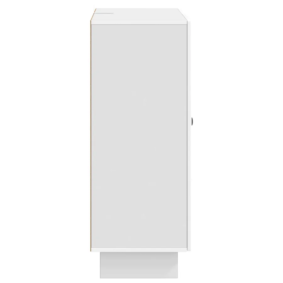 Buffet Blanc brillant 66 x 34,5 x 90 cm Bois d'ingénierie - 7