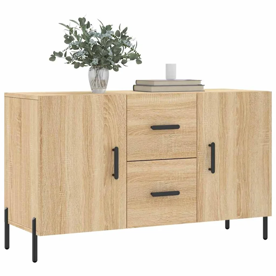 Buffet chêne sonoma 100x36x60 cm bois d'ingénierie - 3