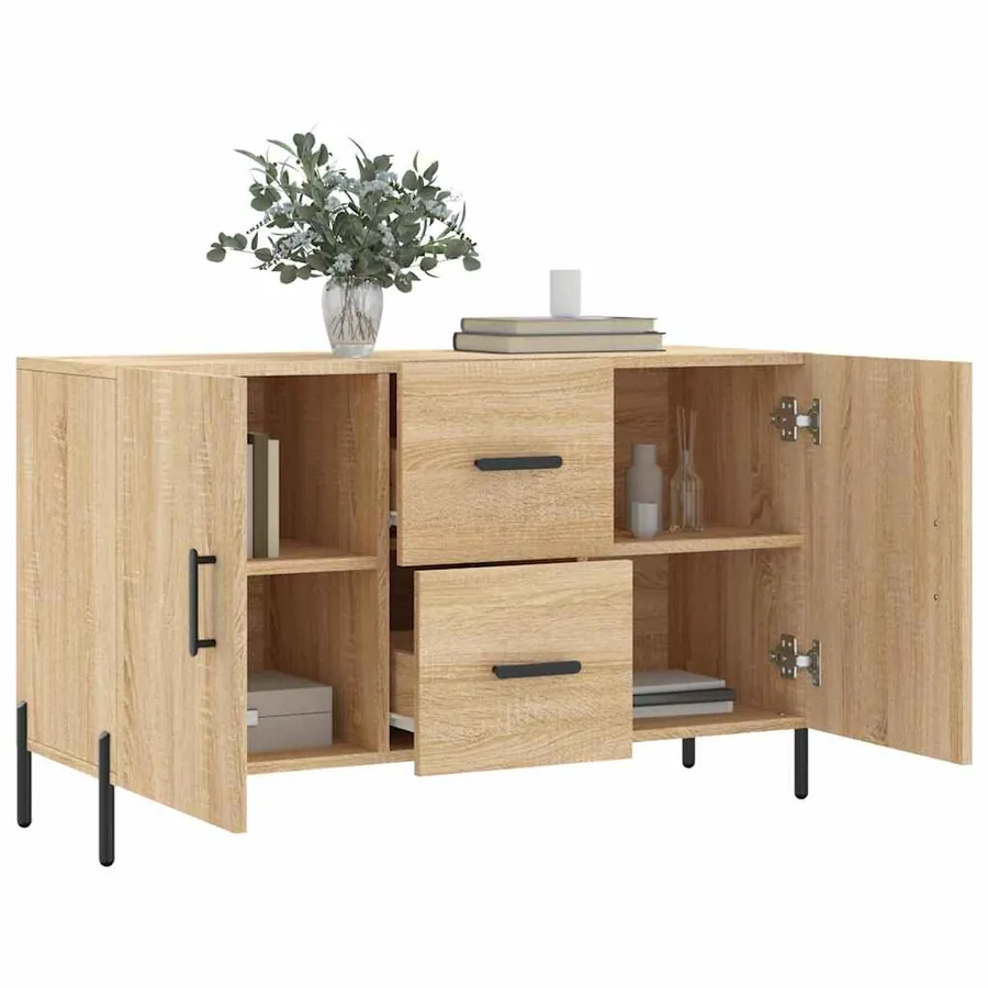 Buffet chêne sonoma 100x36x60 cm bois d'ingénierie - 4