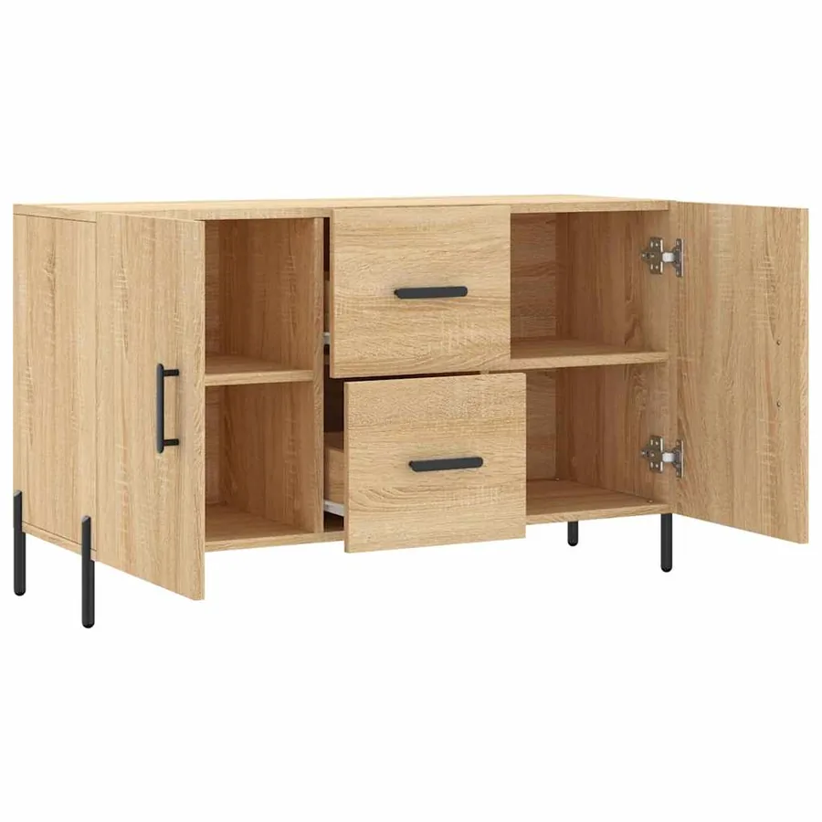 Buffet chêne sonoma 100x36x60 cm bois d'ingénierie - 5