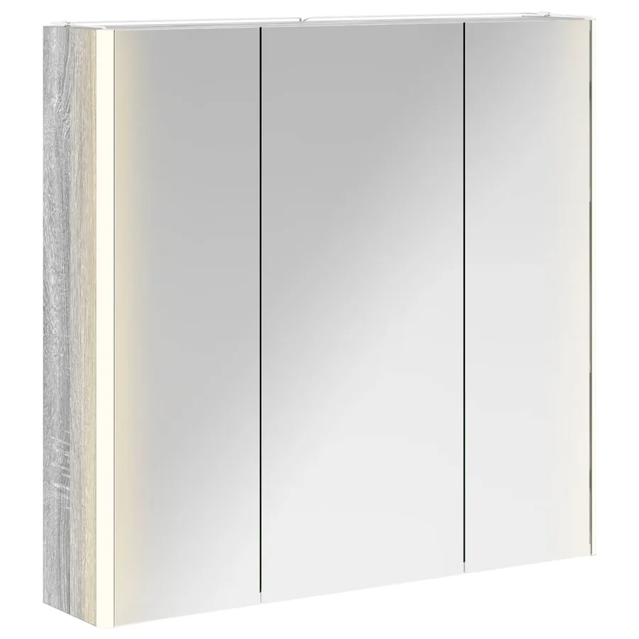 Armoire Miroir de Salle de Bain Gris Sonoma 73.5 x 15.5 x 70 cm - 2