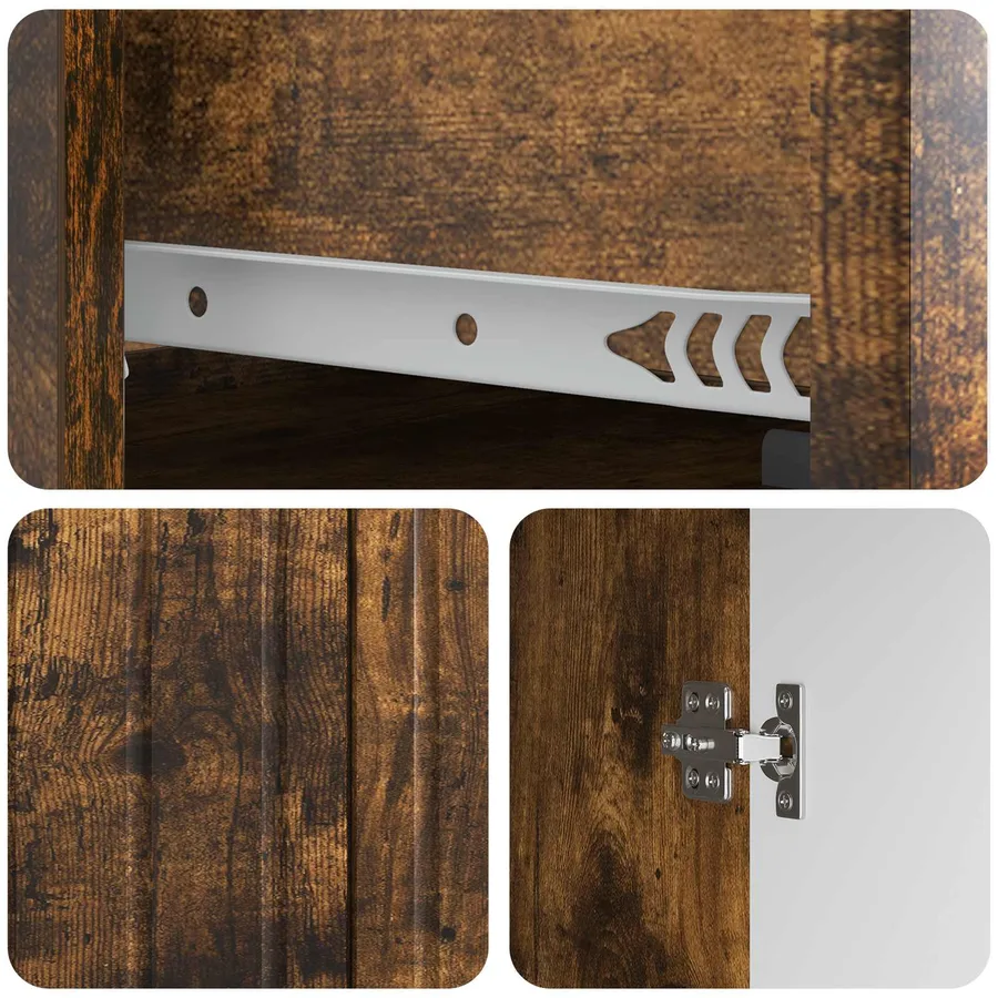 Buffet Chêne fumé 66 x 34,5 x 92 cm Bois d'ingénierie - 9