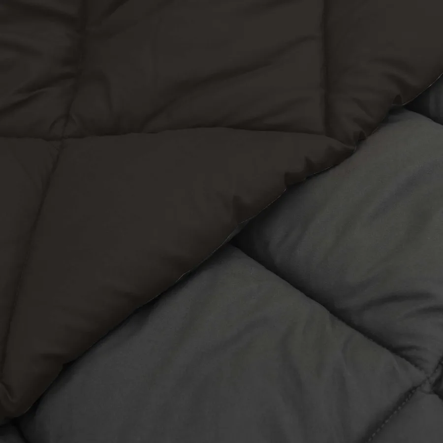 Duvet d'été simple Noir et anthracite 220 x 155 cm Microfibre - 9