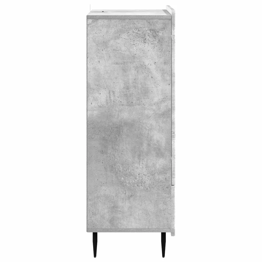 Buffet Gris béton 66 x 34,5 x 97 cm Bois d'ingénierie - 6