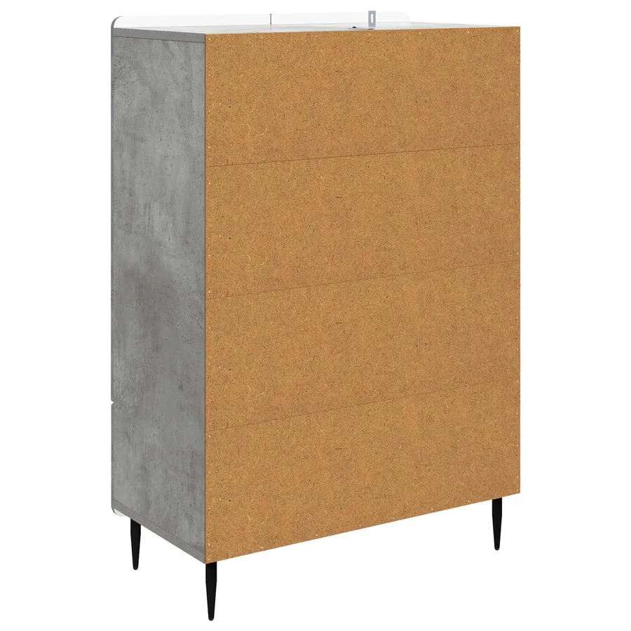 Buffet Gris béton 66 x 34,5 x 97 cm Bois d'ingénierie - 7