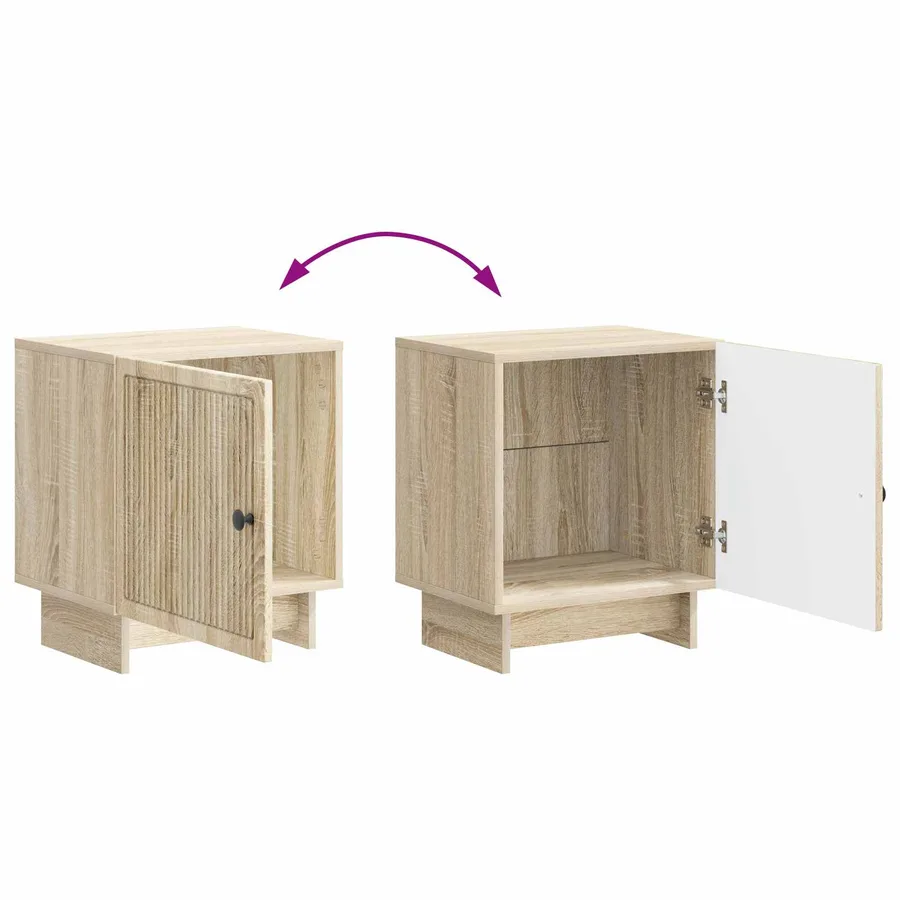 Cabinet de chevet 2 pcs Chêne Sonoma 43 x 34,5 x 50 cm - 12