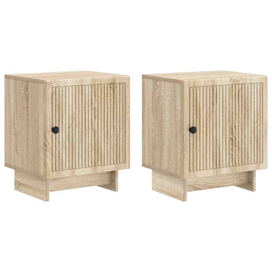 Cabinet de chevet 2 pcs Chêne Sonoma 43 x 34,5 x 50 cm - 2