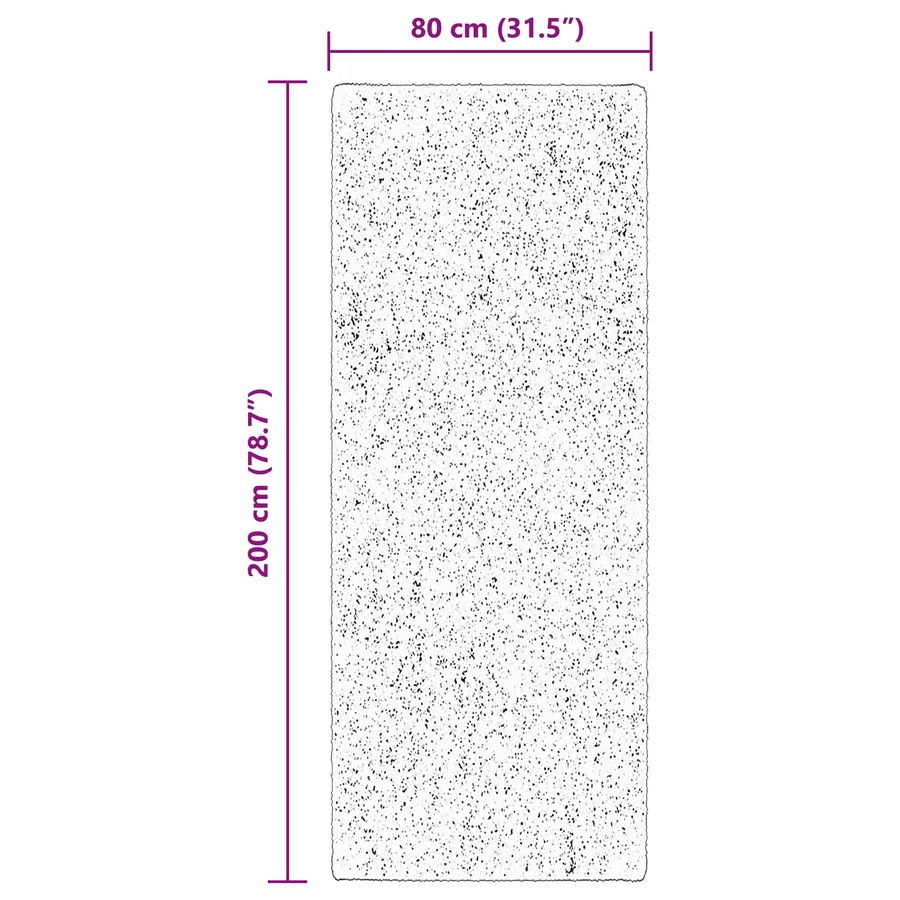 Tapis doux à poils moyens et lavable HUARTE Marron 200 x 80 cm - 10
