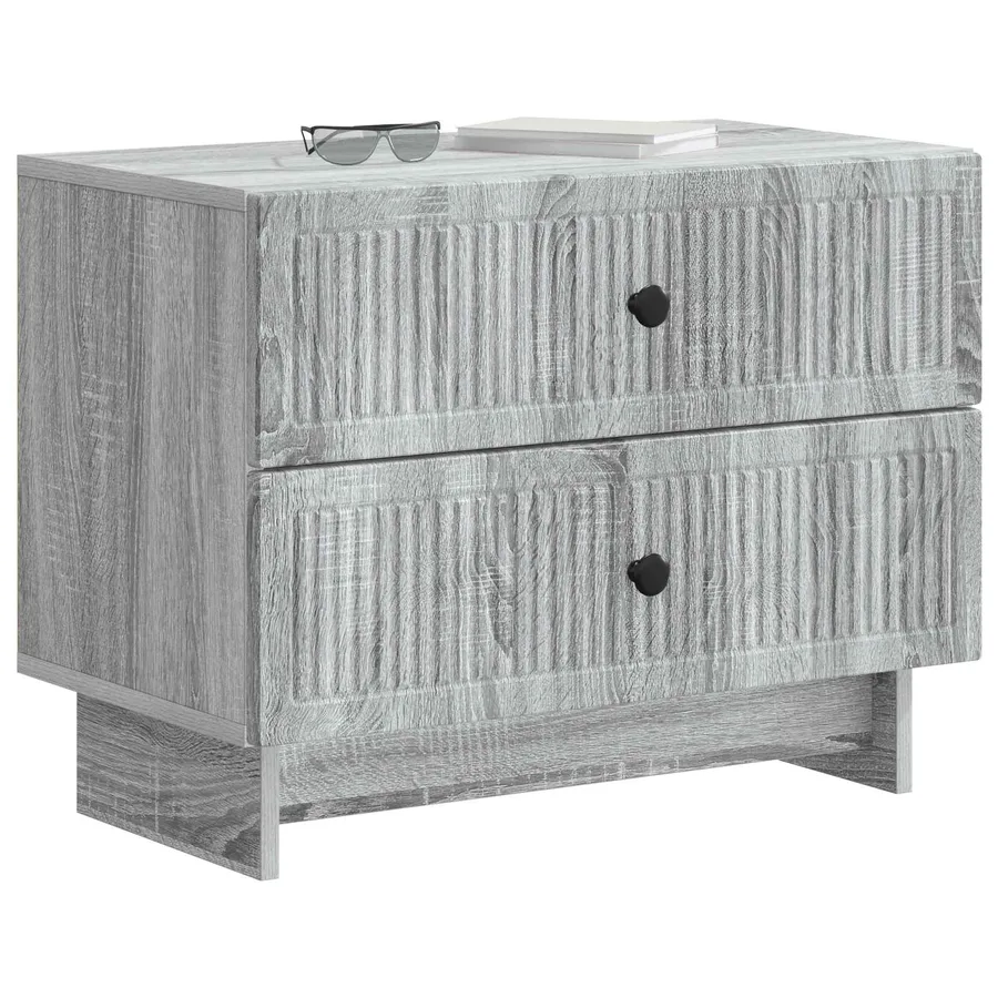 Cabinet de chevet avec tiroir Sonoma gris 62 x 34,5 x 47,5 cm - 3