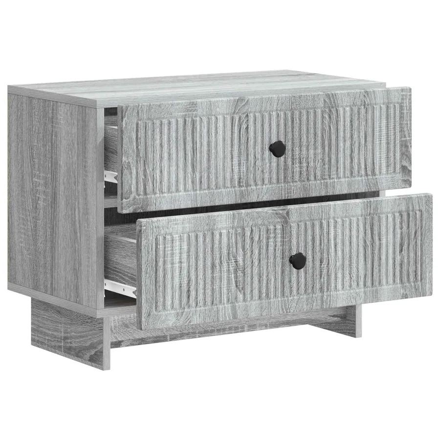 Cabinet de chevet avec tiroir Sonoma gris 62 x 34,5 x 47,5 cm - 4