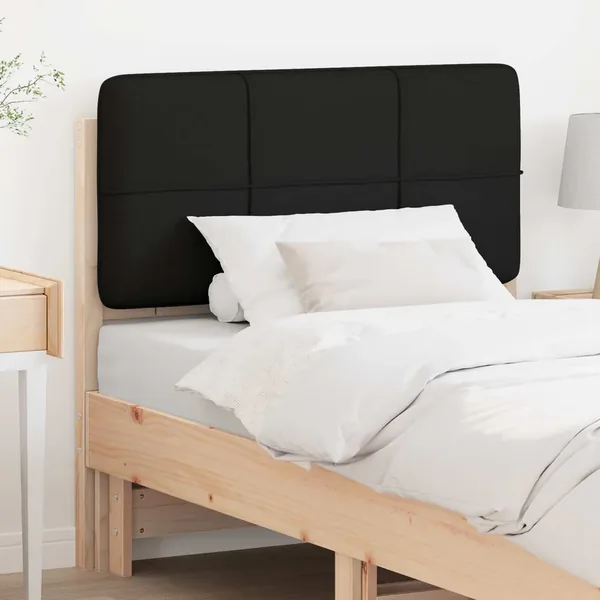 Tête de lit capitonnée Marron et Noir 80 cm Pin massif