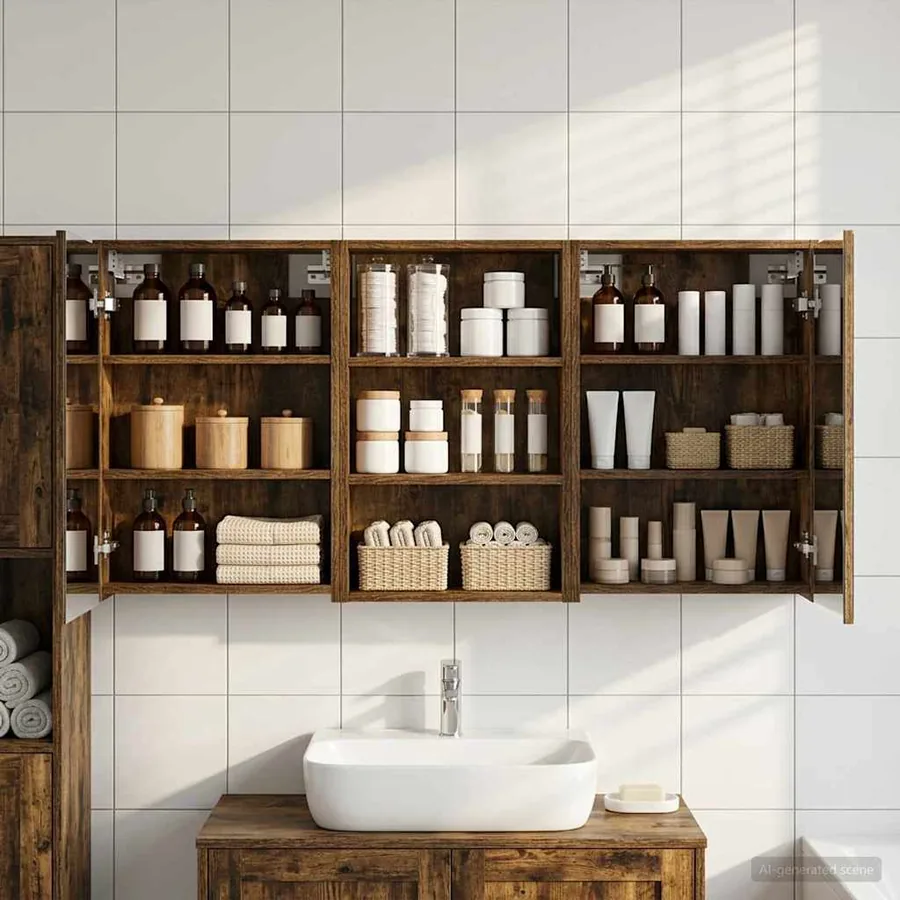 Ensemble de Meubles de Salle de Bain 3 pcs 126 x 16 x 62.5 cm
