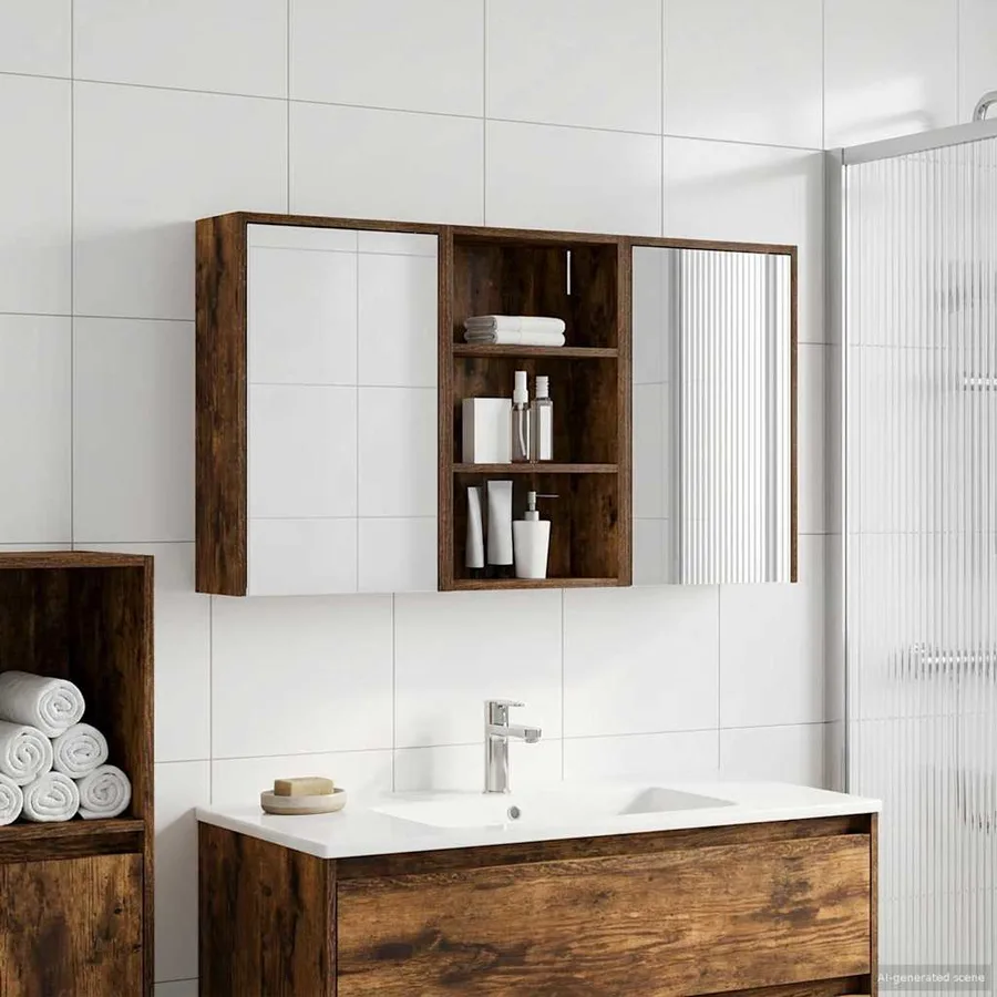 Ensemble de Meubles de Salle de Bain 3 pcs 126 x 16 x 62.5 cm - 4