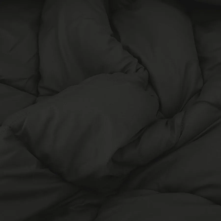Duvet d'hiver Noir 200 x 200 cm Microfibre - 6