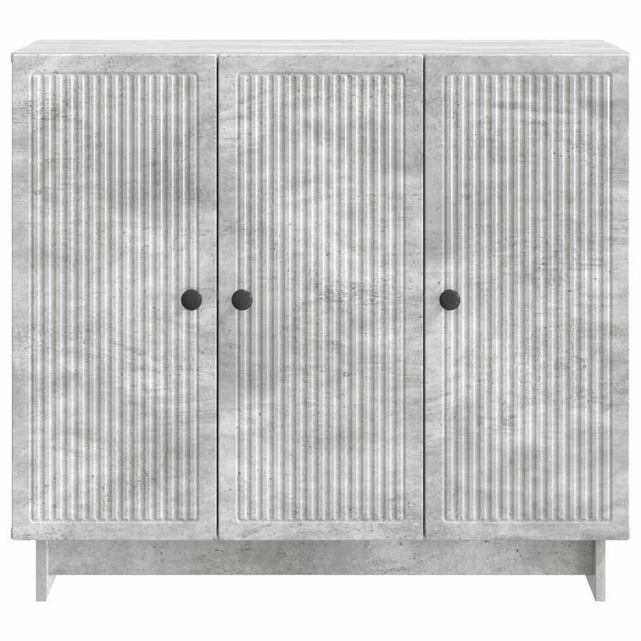 Buffet Gris béton 89 x 34,5 x 80 cm Bois d'ingénierie - 6