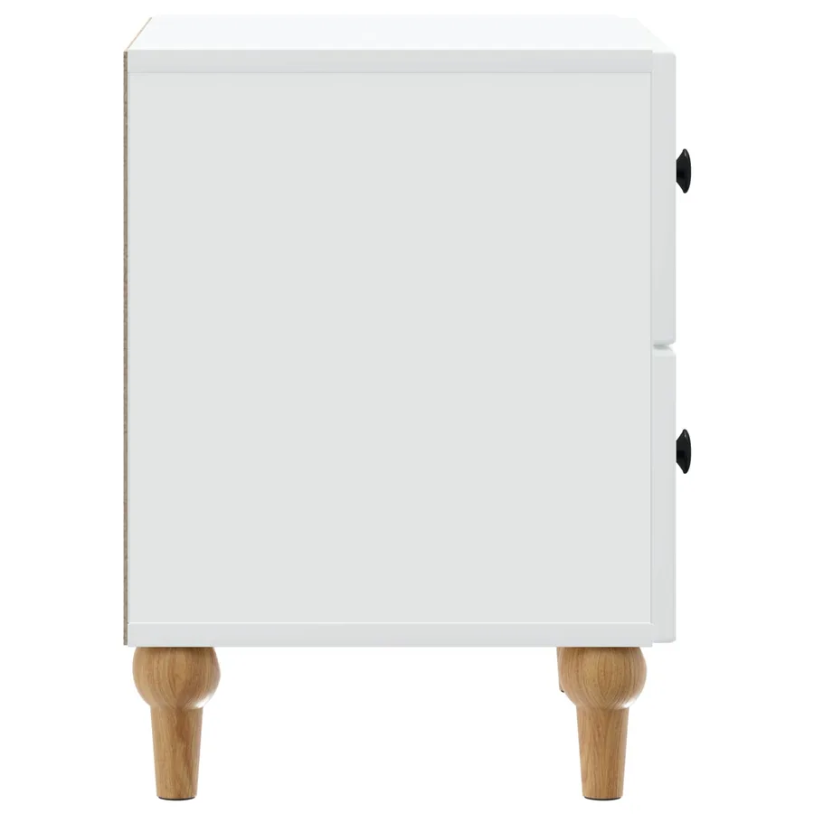 Cabinet de chevet Blanc 43 x 34,5 x 48 cm Bois d'ingénierie - 6
