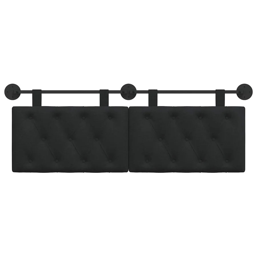 Tête de lit suspendue Noir Tissu - 5