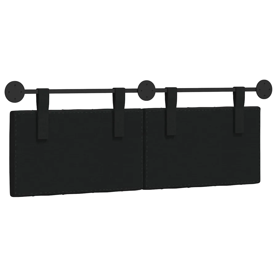 Tête de lit suspendue Noir Tissu - 7