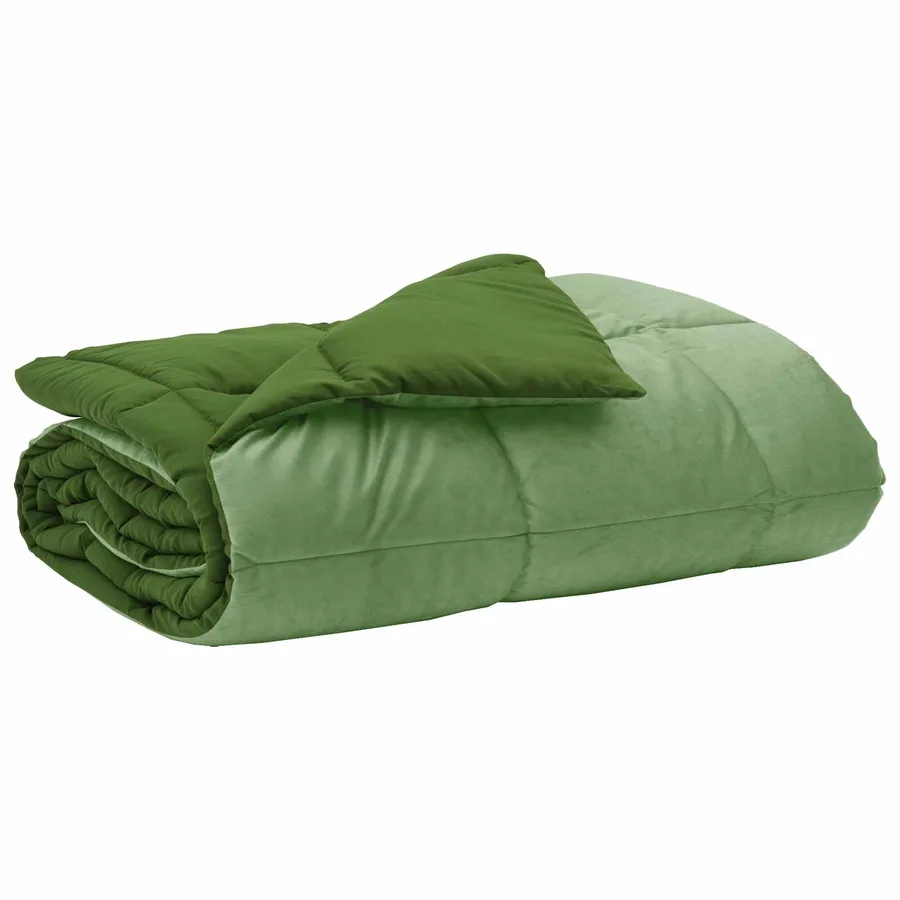 Duvet complet toute l'année Vert 135 x 220 cm Microfibre - 2