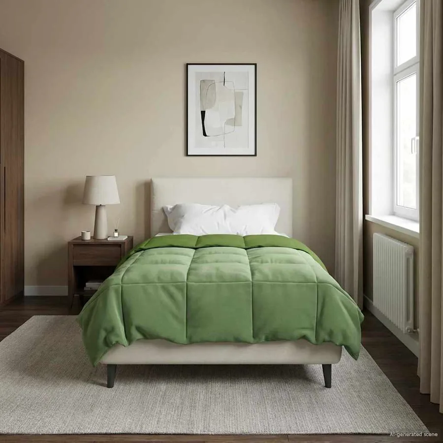 Duvet complet toute l'année Vert 135 x 220 cm Microfibre - 4