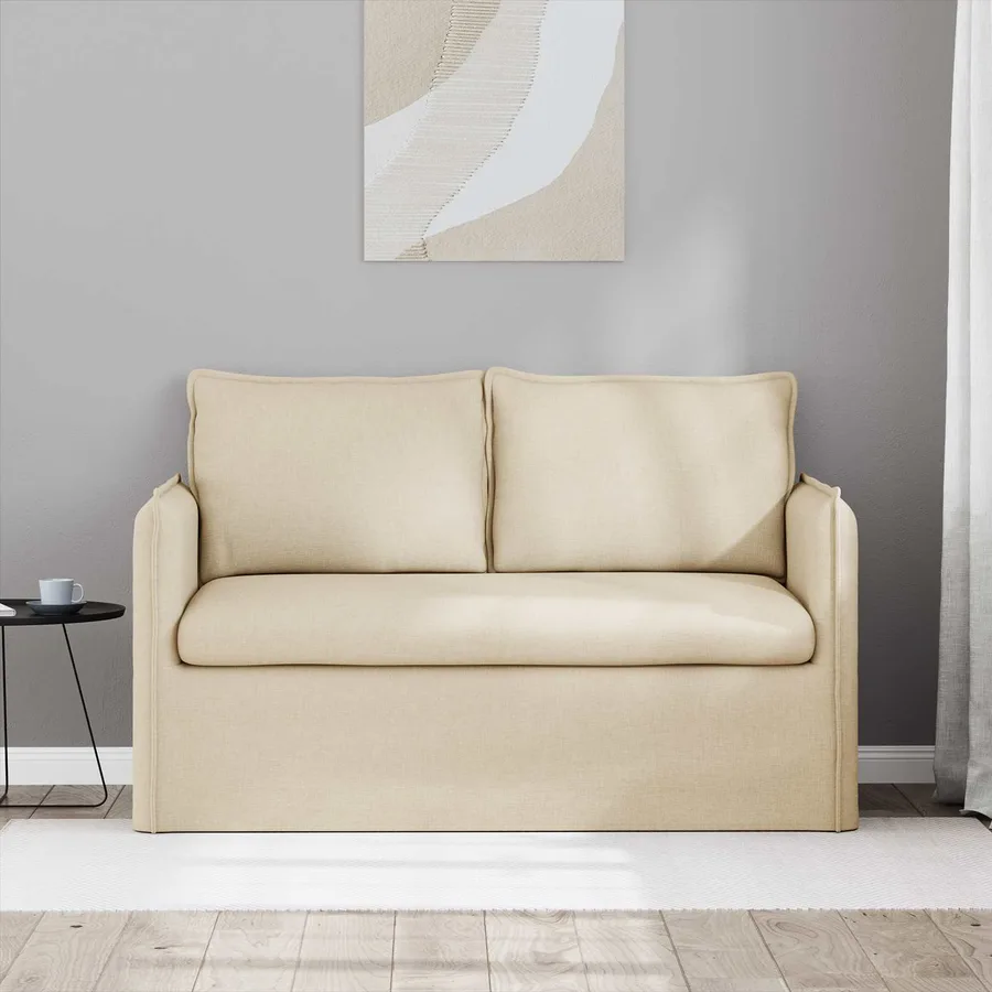 Canapé Crème 136 x 82 x 85 cm tissu - 3