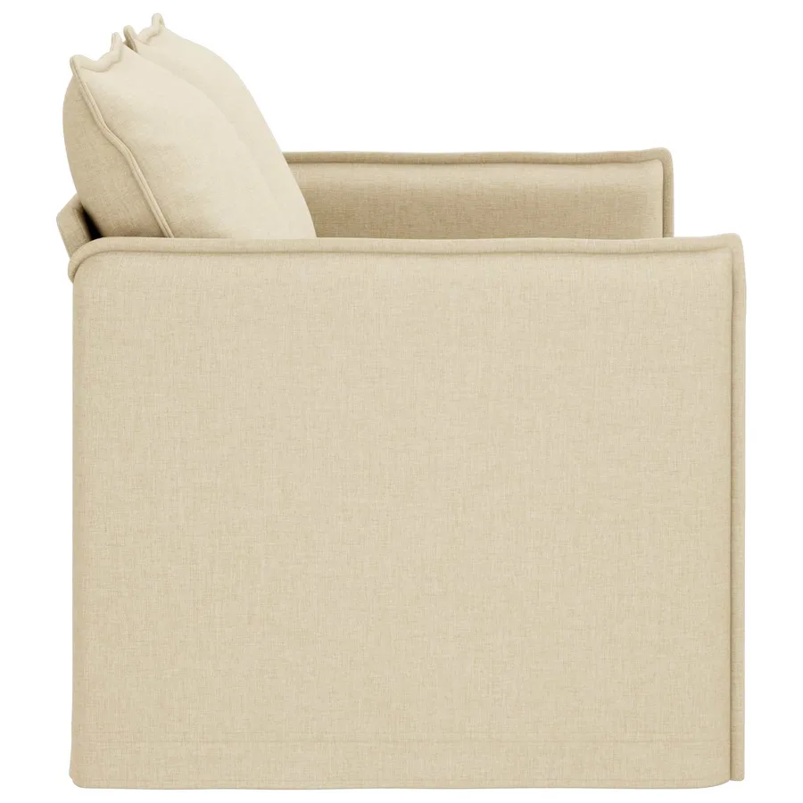 Canapé Crème 136 x 82 x 85 cm tissu - 5