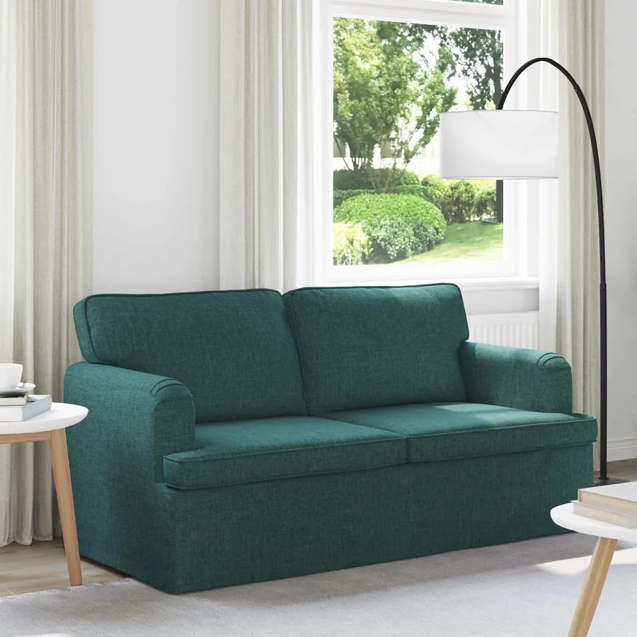 Canapé Vert foncé 162 x 80 x 85 cm tissu
