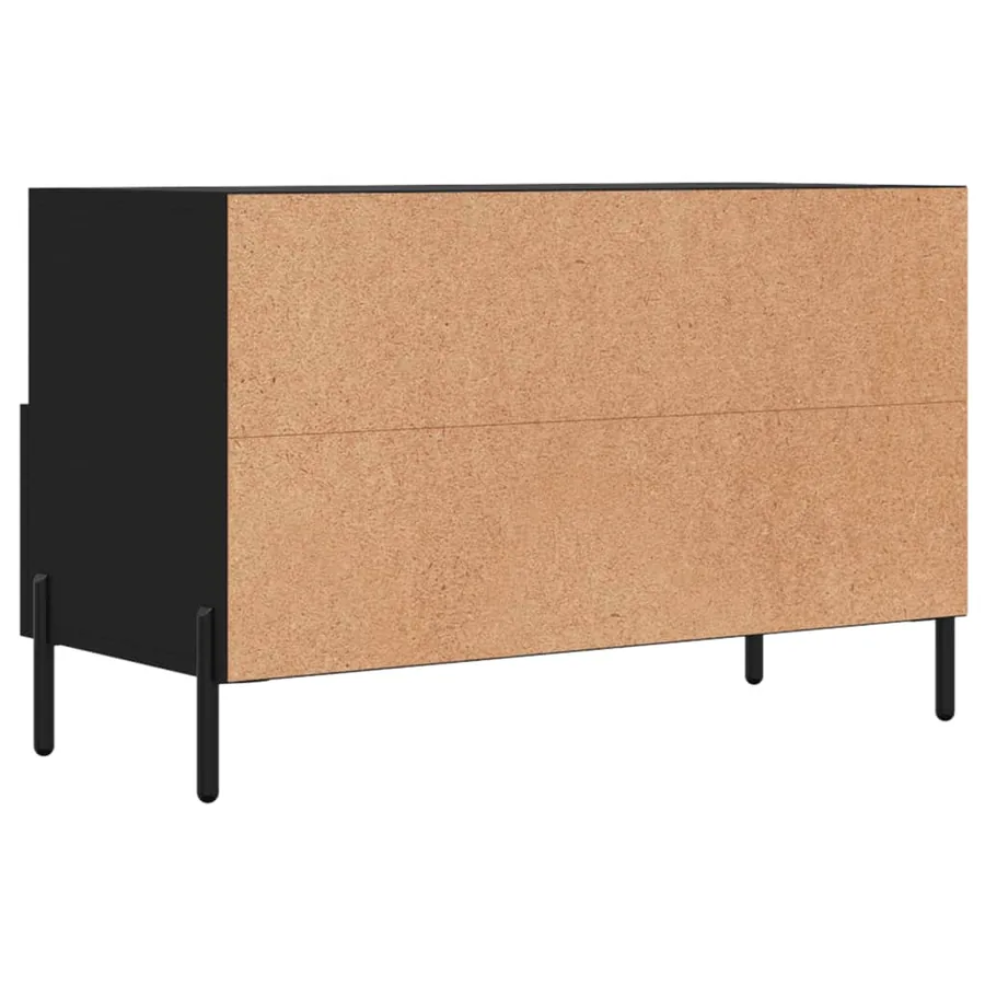 Meuble TV Noir 80x36x50 cm Bois d'ingénierie - 8