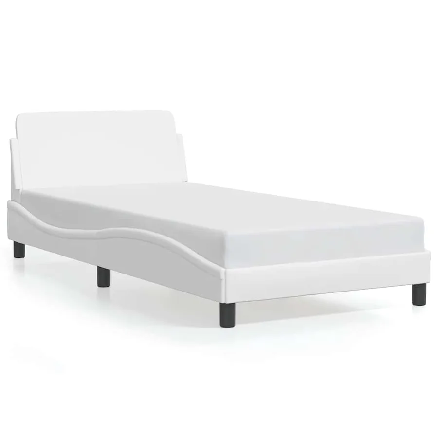 Cadre de lit Dover blanc 100x203 cm similicuir - 2