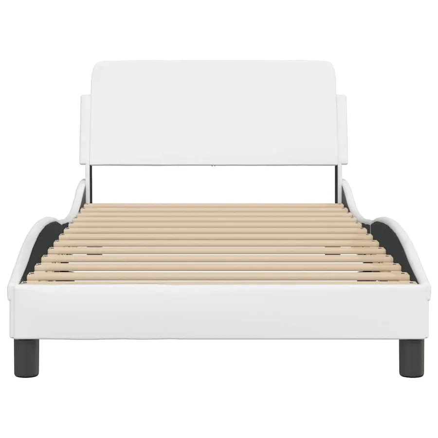 Cadre de lit Dover blanc 100x203 cm similicuir - 4