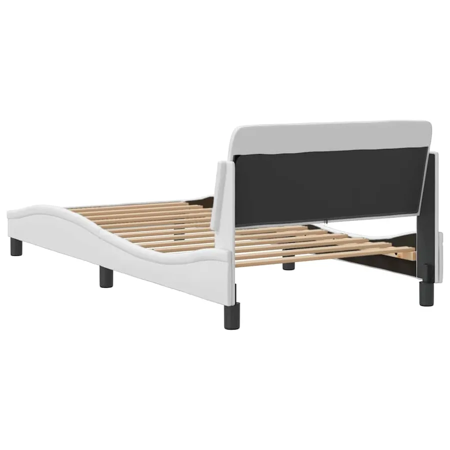 Cadre de lit Dover blanc 100x203 cm similicuir - 6