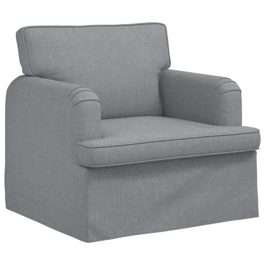 Ensemble de Canapés 2 pcs Gris clair 144 x 80 x 85 cm tissu - 4