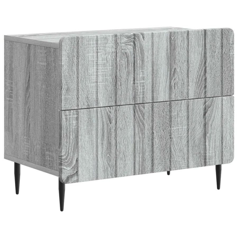 Cabinet de chevet avec tiroir Sonoma gris 62 x 34,5 x 49,5 cm - 2