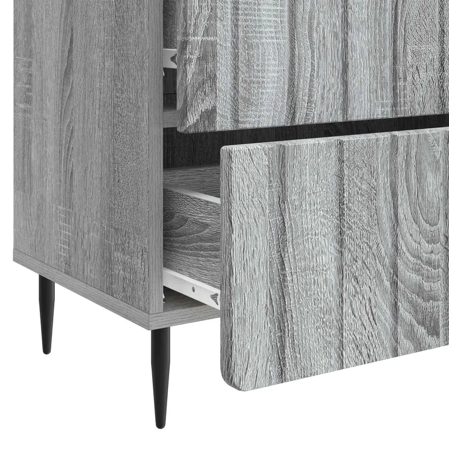 Cabinet de chevet avec tiroir Sonoma gris 62 x 34,5 x 49,5 cm - 9
