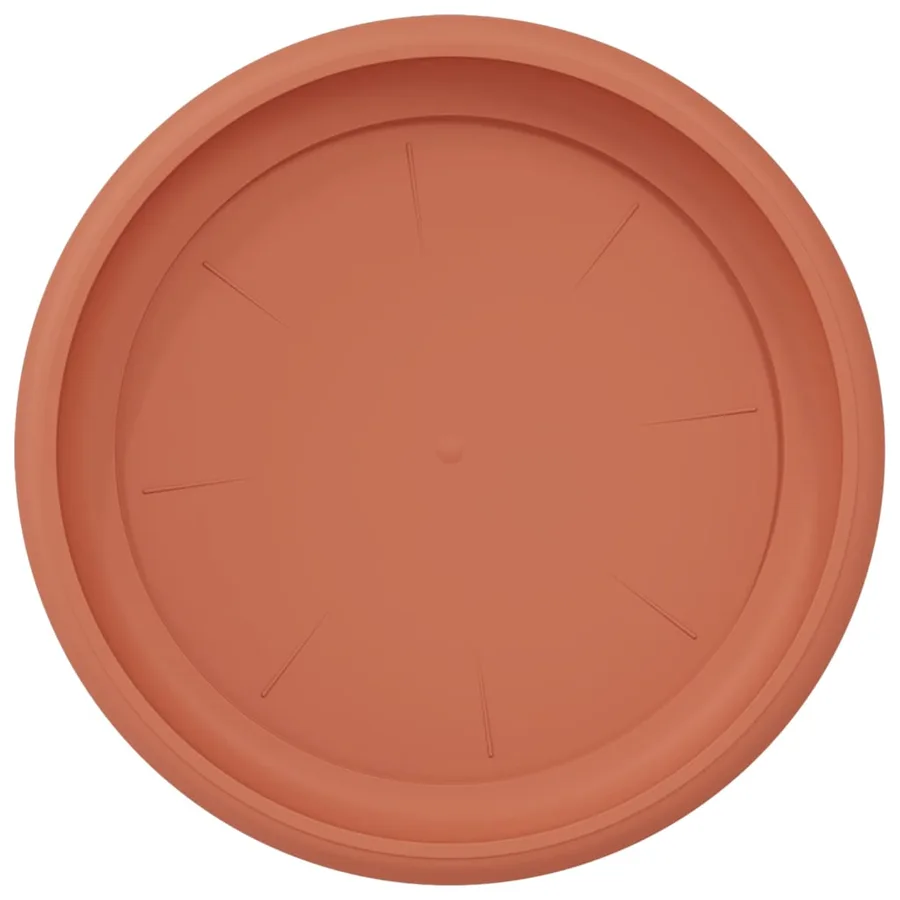 Plateau à fleurs rond 6 pcs Rouge brique Ø 23,5 x 2,5 cm - 7