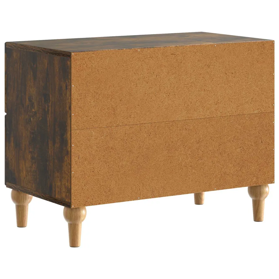 Cabinet de chevet avec tiroir Chêne fumé 62 x 34,5 x 48 cm - 7