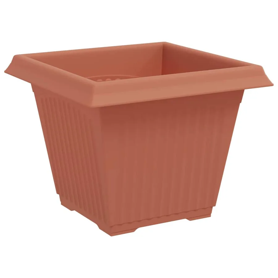Pot de Fleurs Carré 24 pcs Rouge brique 38 x 38 x 30 cm - 5