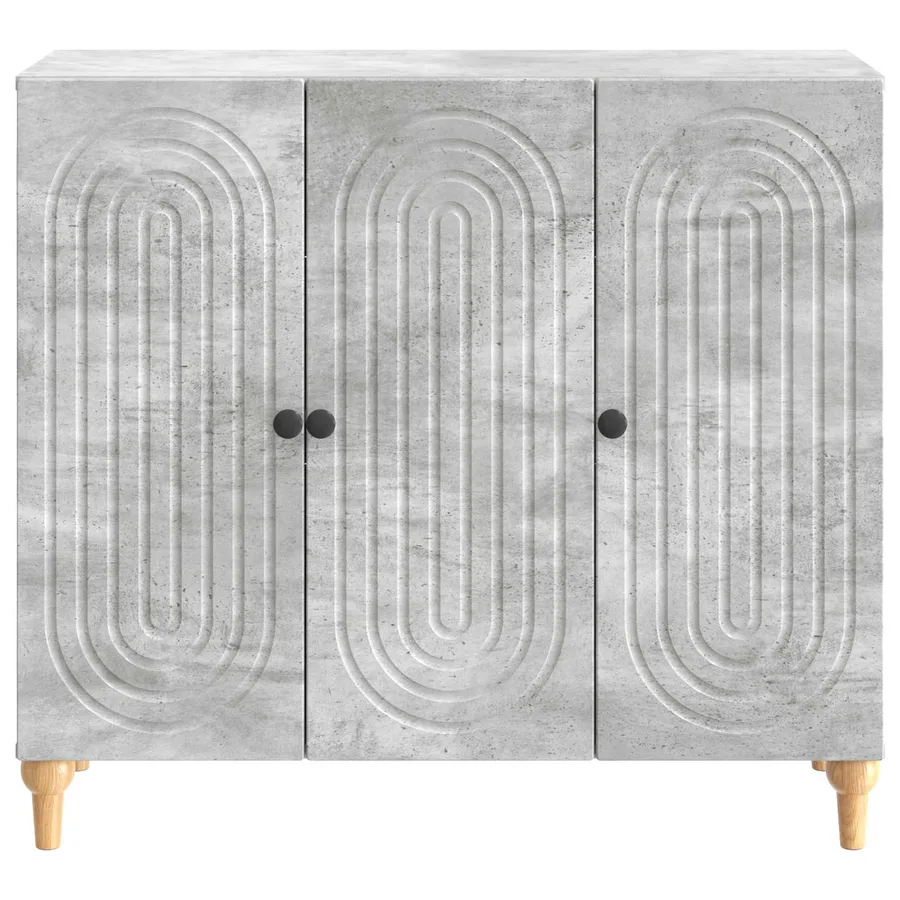 Buffet Gris béton 89 x 34,5 x 80 cm Bois d'ingénierie - 6