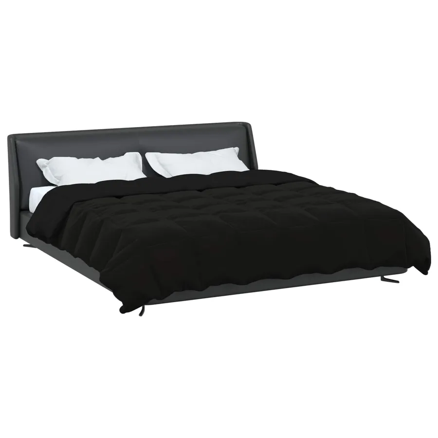 Duvet complet toute l'année Noir 200 x 200 cm Microfibre - 3
