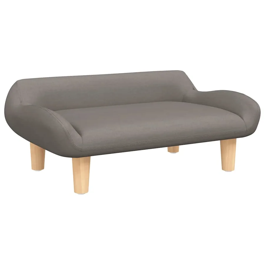 Lit pour chien taupe 70x40x24 cm tissu - 2