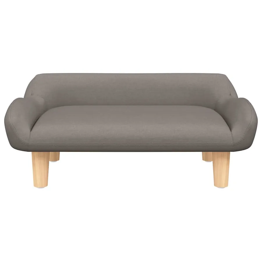 Lit pour chien taupe 70x40x24 cm tissu - 3