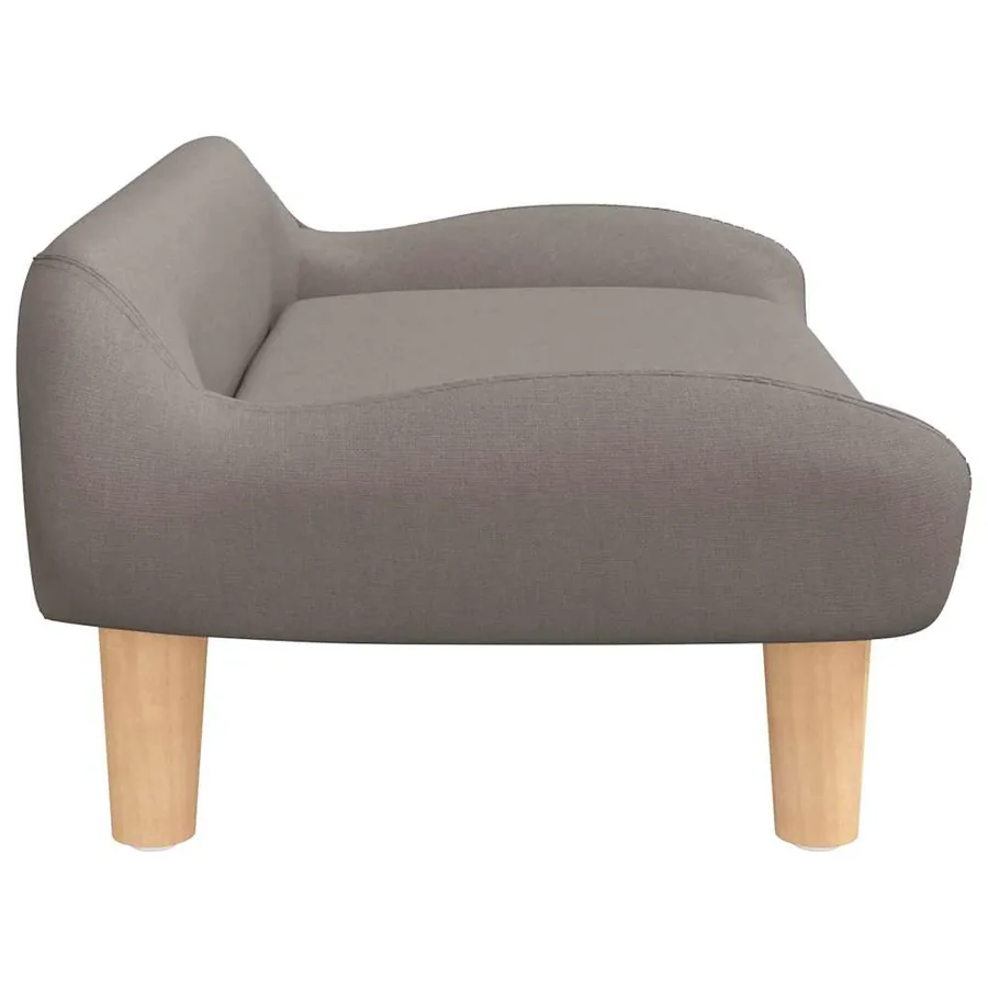 Lit pour chien taupe 70x40x24 cm tissu - 4