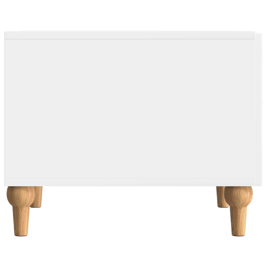 Table basse Blanc brillant 49 x 50 x 40 cm Bois d'ingénierie - 6