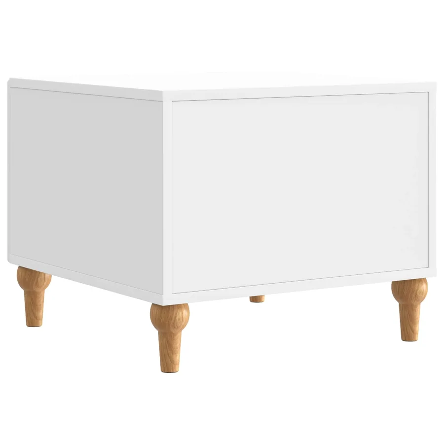 Table basse Blanc brillant 49 x 50 x 40 cm Bois d'ingénierie - 7