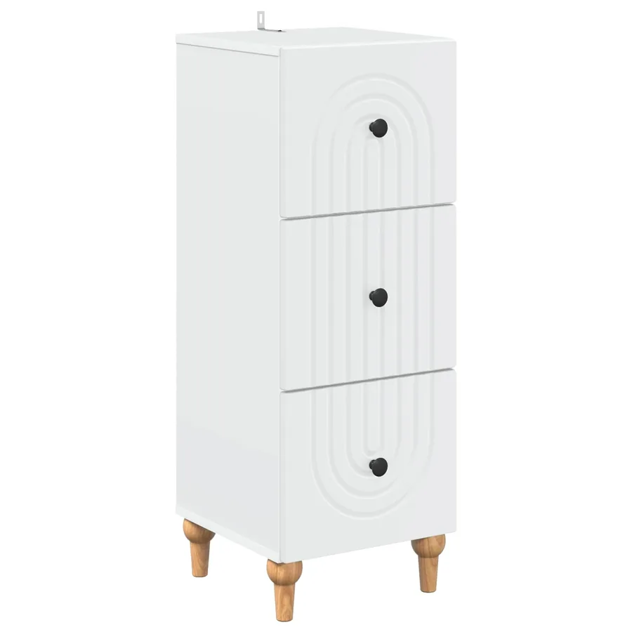 Armoire à tiroirs Blanc 33 x 34,5 x 90 cm Bois d'ingénierie - 2