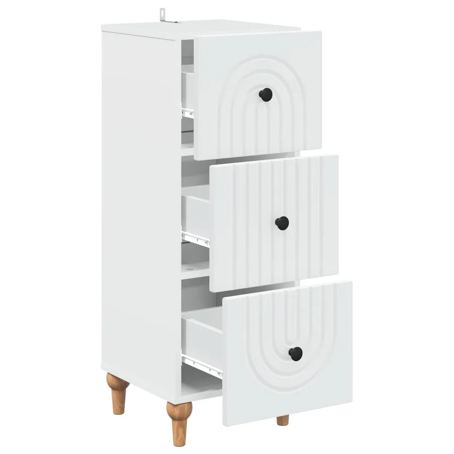 Armoire à tiroirs Blanc 33 x 34,5 x 90 cm Bois d'ingénierie - 5